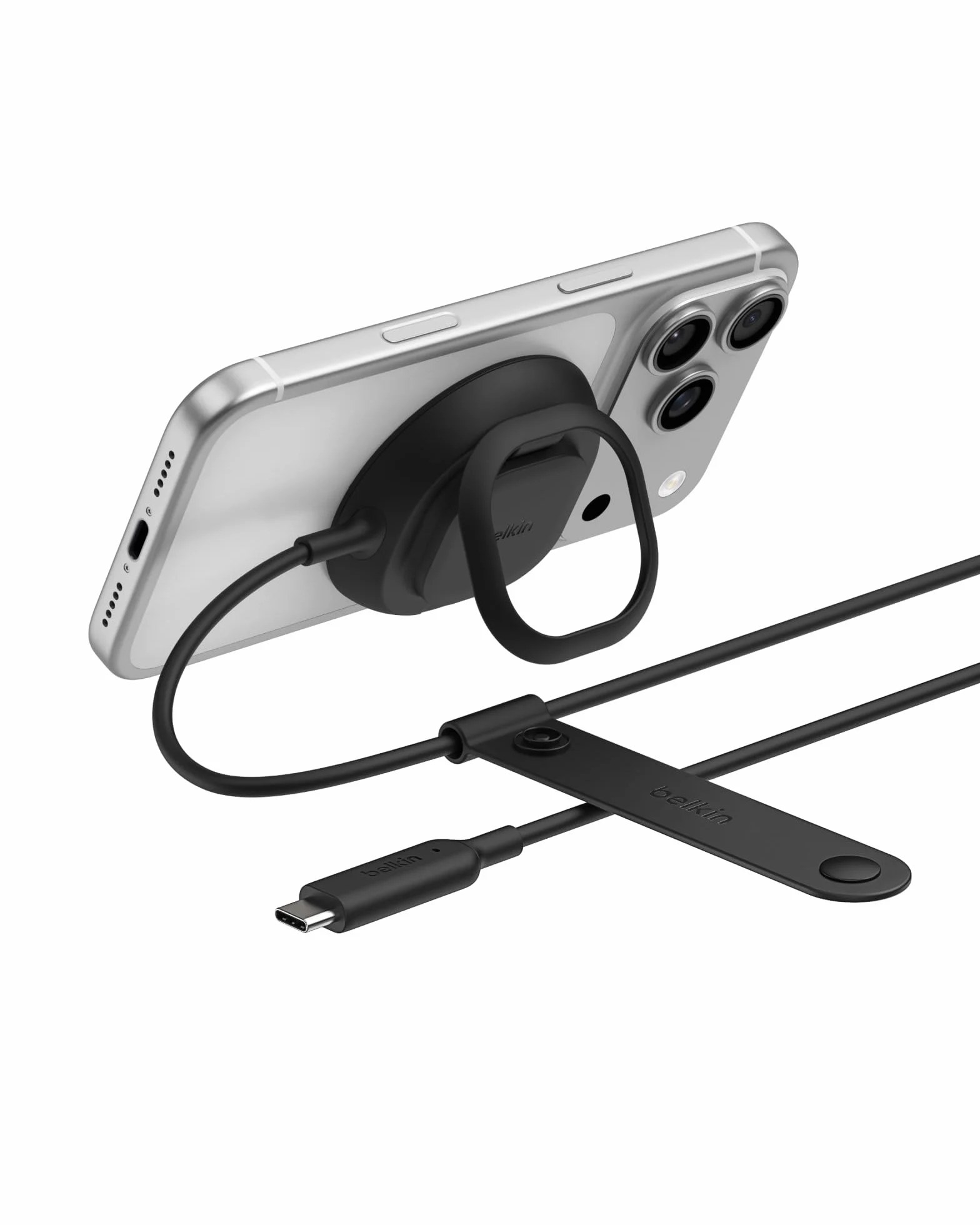 Belkin UltraCharge Chargeur Magnétique Qi2 25 W, Chargeur sans Fil Rapide, MagSafe avec Technologie De Refroidissement Passive, Support pour L'iPhone 17 (Tous Modèles), Pixelsnap, AirPods Pro - Noir