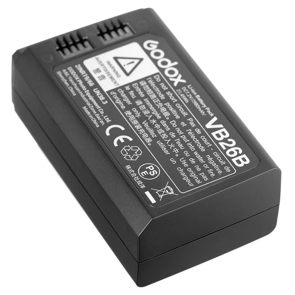 GODOX V1 Batterie VB26 VB26B 7.2V/3000mAh Batterie Lithium-ION pour GODOX V1S V1N V1F V1O V1 Flash V860iii V860iii-S V860III-C V860ii-N V860III-O V860III-F V850iii AD100PRO