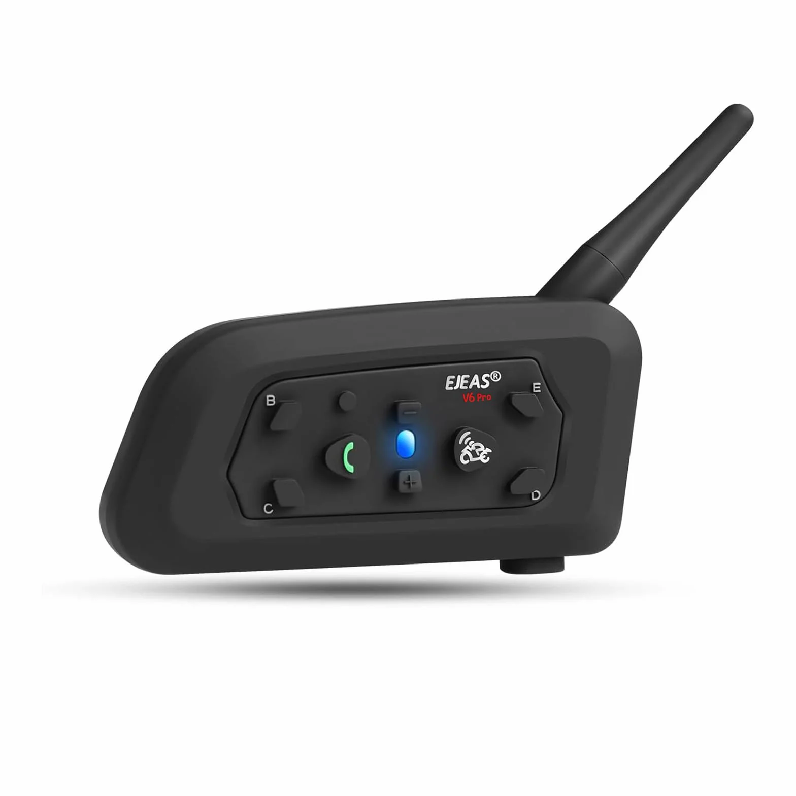 EJEAS V6 Pro Intercom Moto, L'interphone de Casque de Moto Bluetooth Peut Connecter 6 Coureurs pour l'équitation, Le Ski et l'alpinisme. (1 Paquet)