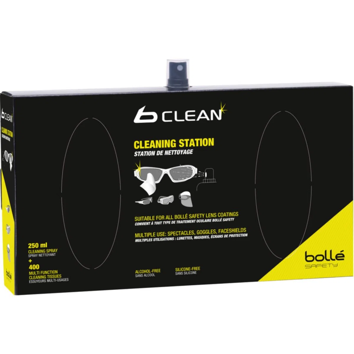 BOLLE B410 - Distribuidor mural cartón (limpiador de precisión y spray) pour la maison et les pros, idéal pour hygiène quotidienne, format pratique