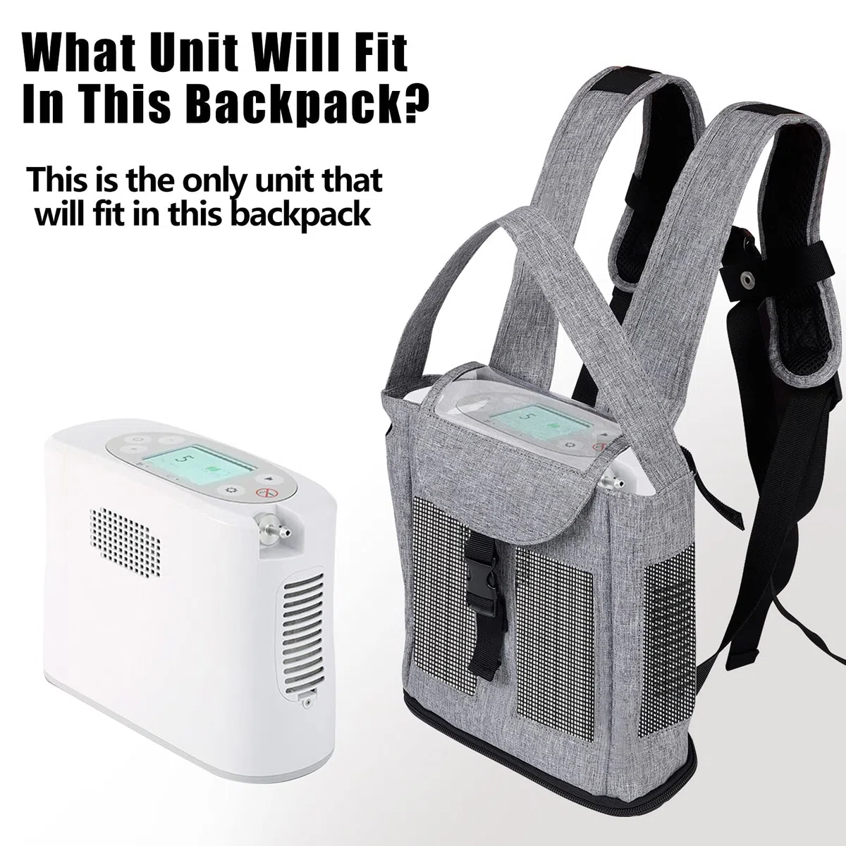 Sac à dos portable de concentrateur d'oxygène de compatible avec Inogen one G3 G5,Rove 6,sac en filet de transport de machine à oxygène ultra-léger pour les voyages en plein(Sac Seulement)