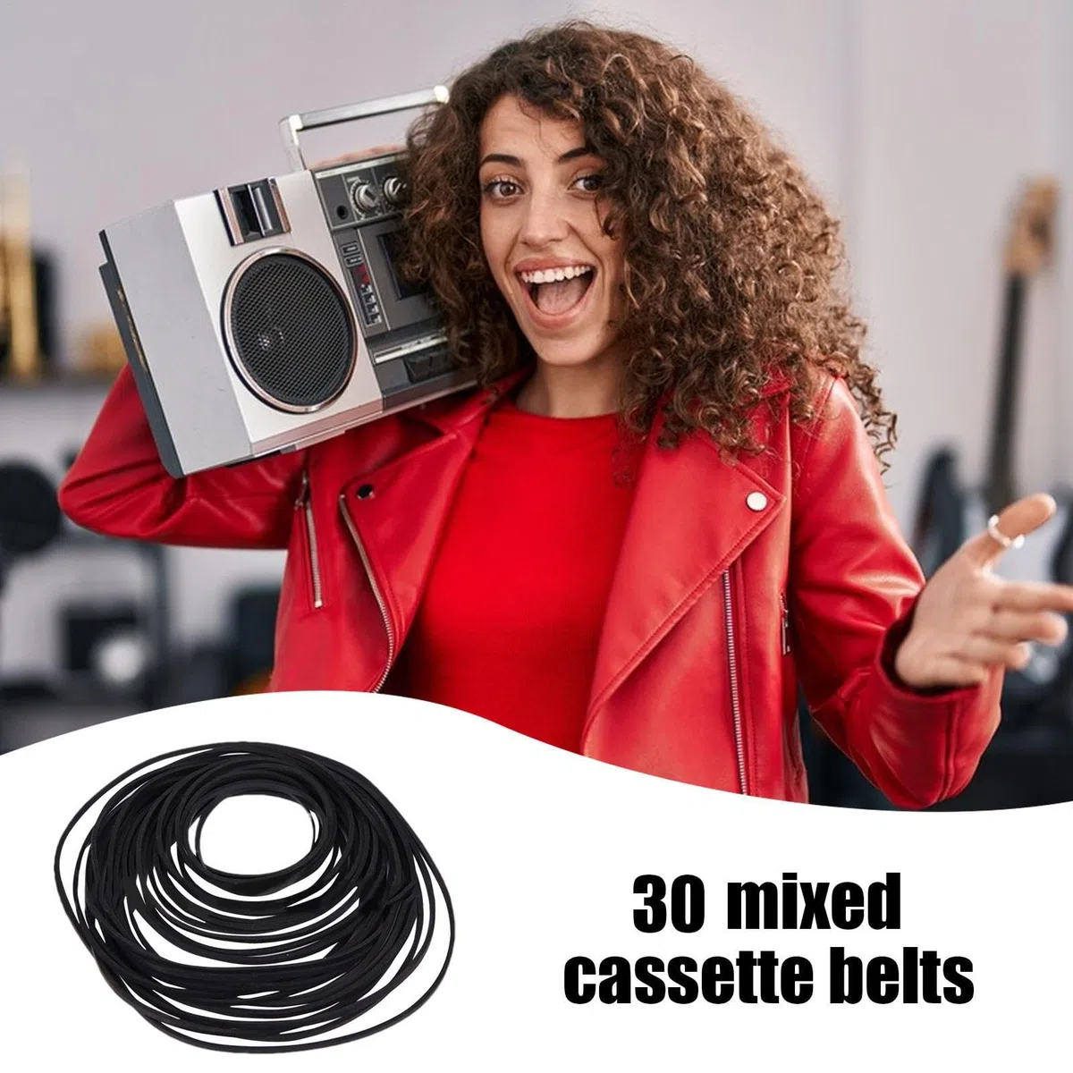 Lot de 30 bandes à cassette - Répéteur de bande magnétophone - Pour machine à coudre - Dispositif de réparation de cassette - Pour appareils électroniques hybrides