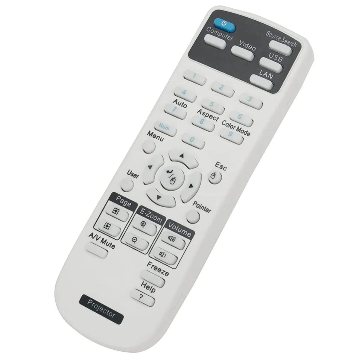 AULCMEET 1547200 Télécommande Rechange pour Epson Projectors EB-435W EB-430 EB-475Wi EB-470 EB-536Wi EB-530 EB-525W EB-425W EB-420 EB-485Wi EB-480i EB-965 EB-940 EB-955W EB-98 EB-535W EB-520