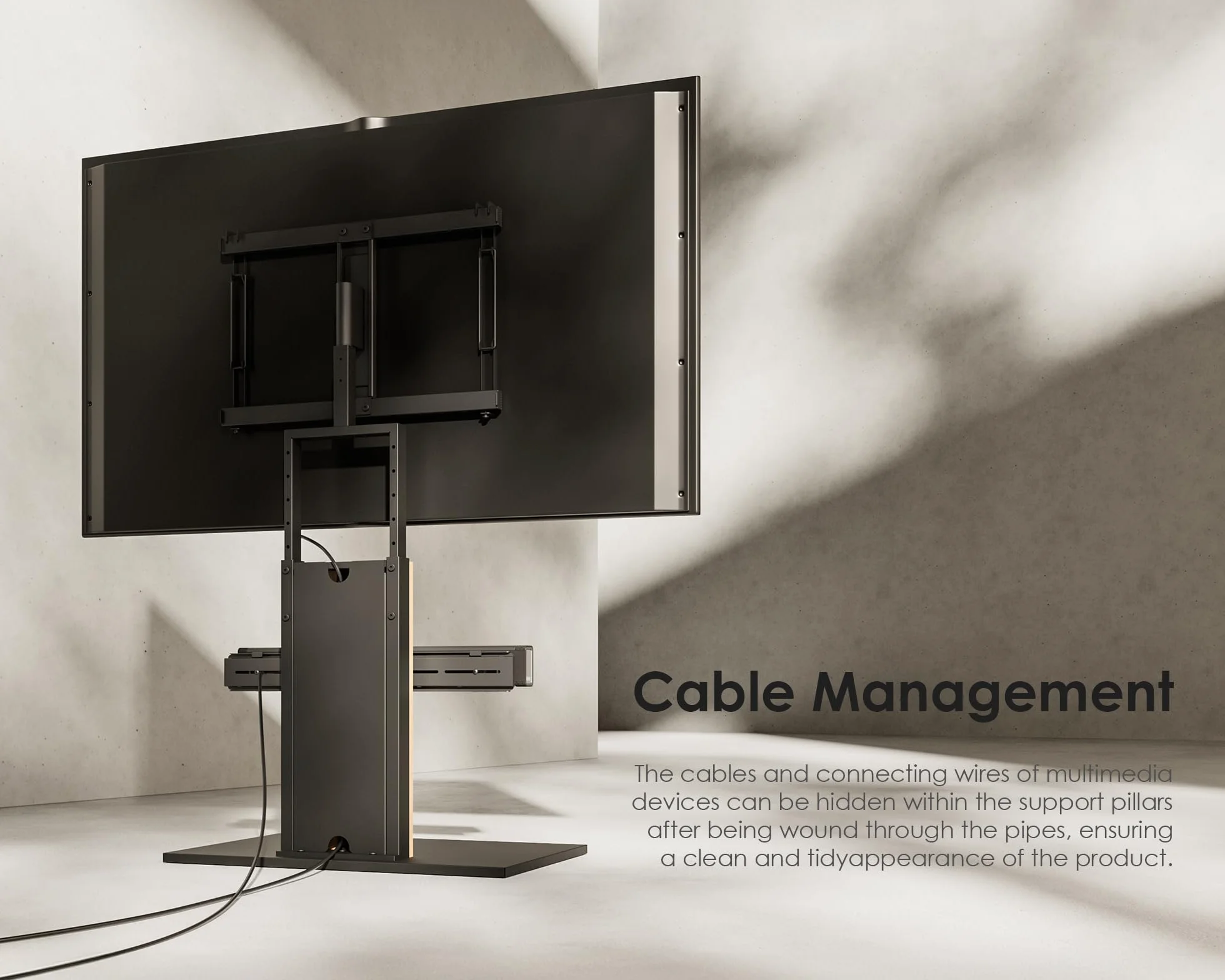 FITUEYES Design Support Barre de Son pour Série Zen/Cantor Capacité de Charge 6.5 kg Montage sous la TV avec Haut-Parleur Noir