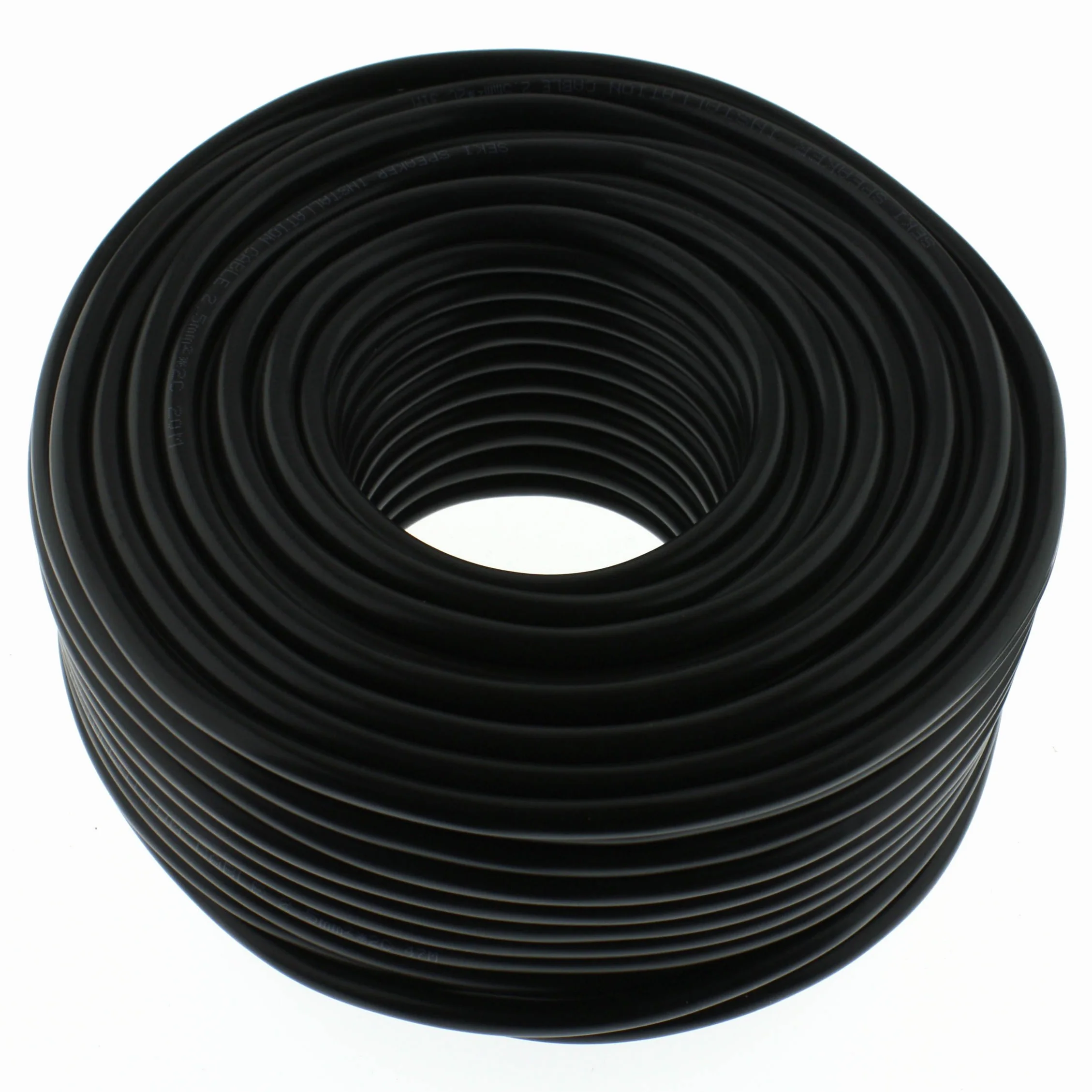 Câble de haut-parleur rond de 50 m - 2 x 2,5 mm² - Professionnel PA - Câble d'installation audio et rond