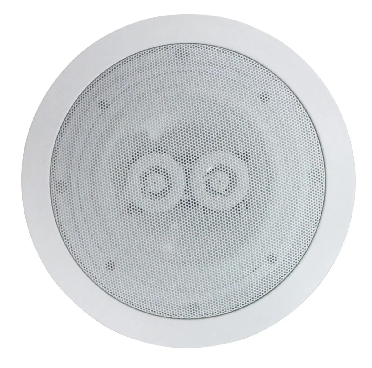 Enceinte ronde encastrable E-Audio avec deux haut-parleurs d'aigus - Noir (2 x 8 Ohms - 120 W) - 16,5 cm blanc