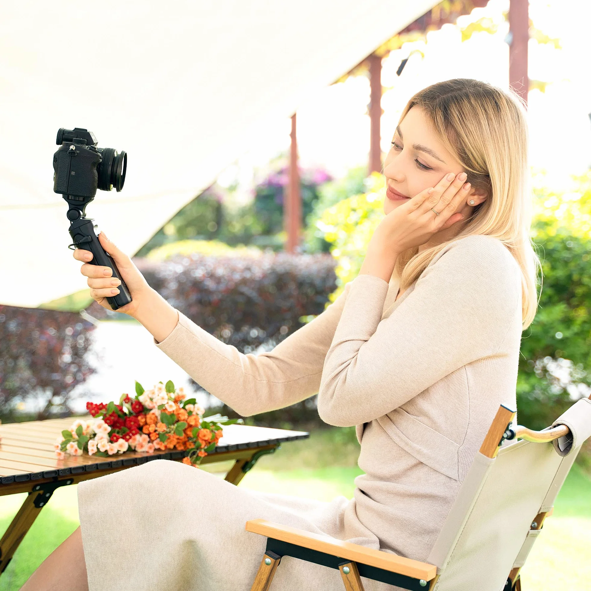 JJC Poignée de Prise de Vue et trépied avec Télécommande pour Sony a7 IV a1 ZV-1 RX100 VII, RX100 VI, RX100 VA, RX100 V, RX100 IV, a9 II, a9, a7S III, a7S II, a7S - pour Sony GP-VPT1