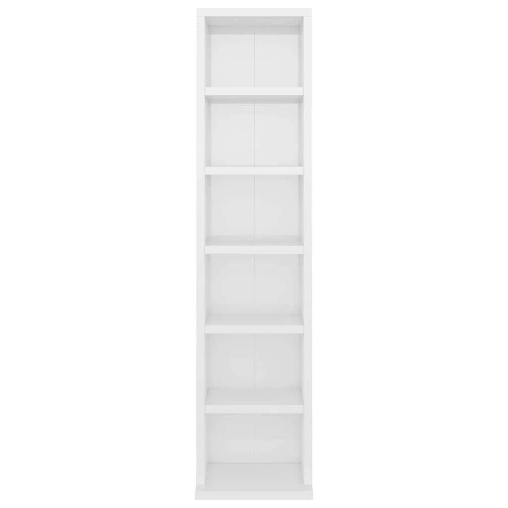 Générique Armoire à CD Blanc Brillant 21x20x88 cm Bois d'ingénierie,Fixations & Meubles de Rangement multimédia,800357
