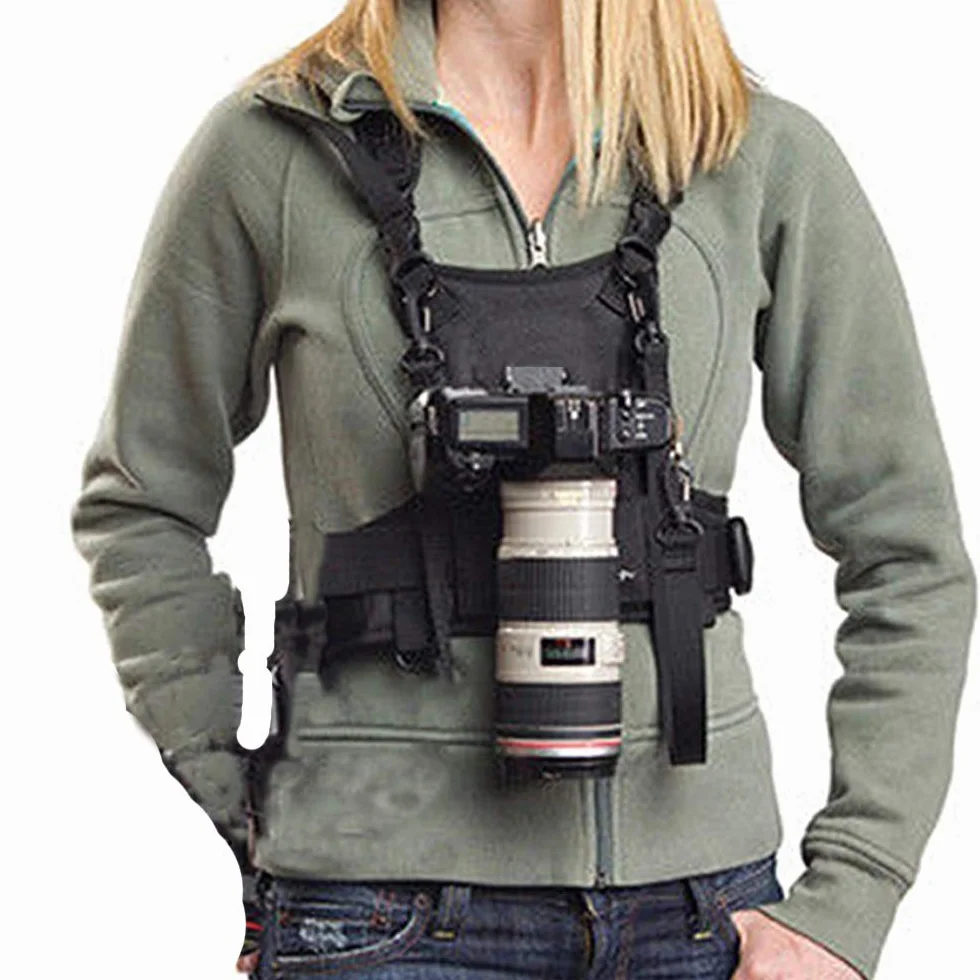 Nicama S-VEST Harnais de Transport pour Appareil Photo Reflex numérique Canon 6D 5D2 Nikon D810 Sony A7S Sigma Olympus