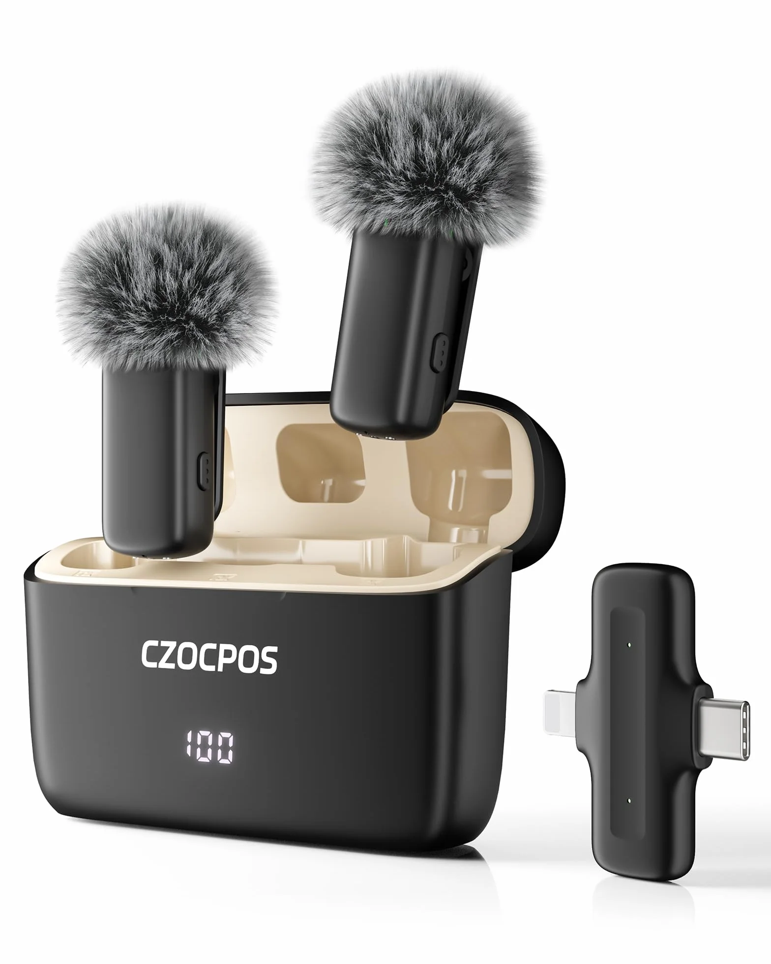 Micro Cravate Sans Fil avec Boîtier de Charge pour lPhone, lPad et Android , Mini Microphone Sans Fil avec Réduction de Bruit, 36H d’Autonomie, Idéal pour Vidéo, YouTube, Vlog et Live Streaming