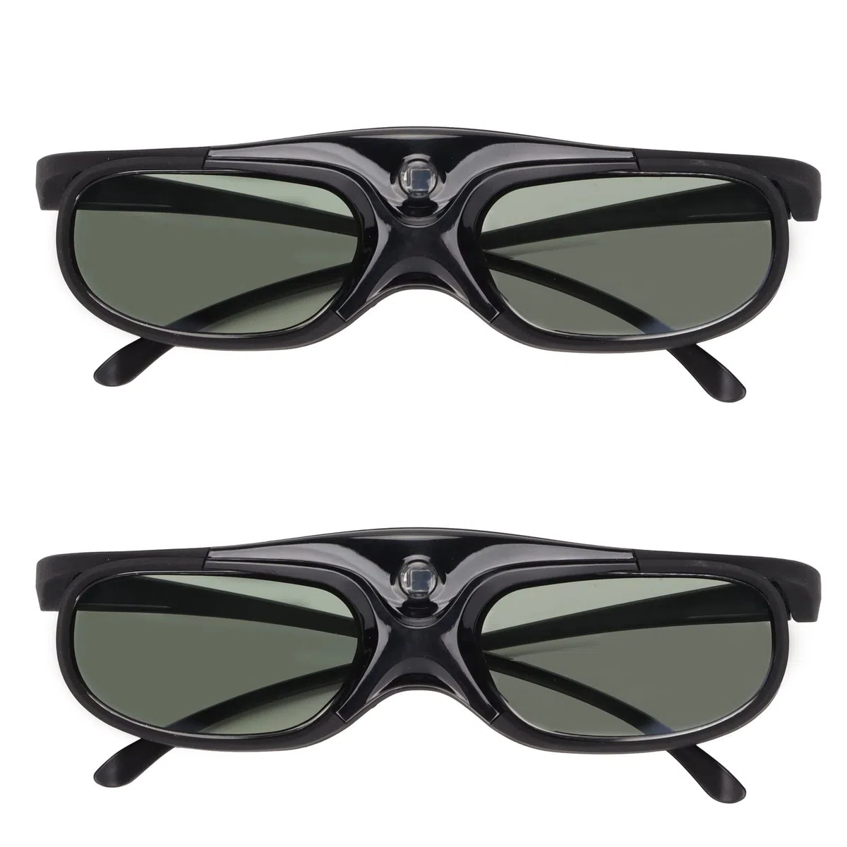 Lunettes 3D, 2pcs 144Hz 3D Active Shutter Lunettes, DLP Link LCD Lentille 3D Lunettes pour 3D DLP Orojectors Rechargeable 3D Active Shutter Lunettes