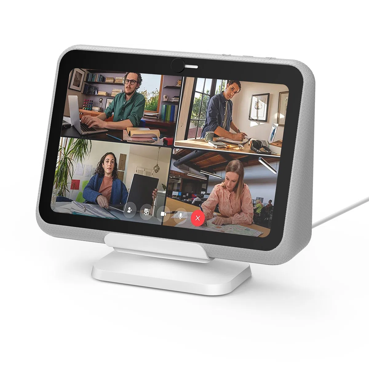 Station d'accueil rotative pour haut-parleur de chargement Portal Go Smart Video Calling Accessoires (Blanc)