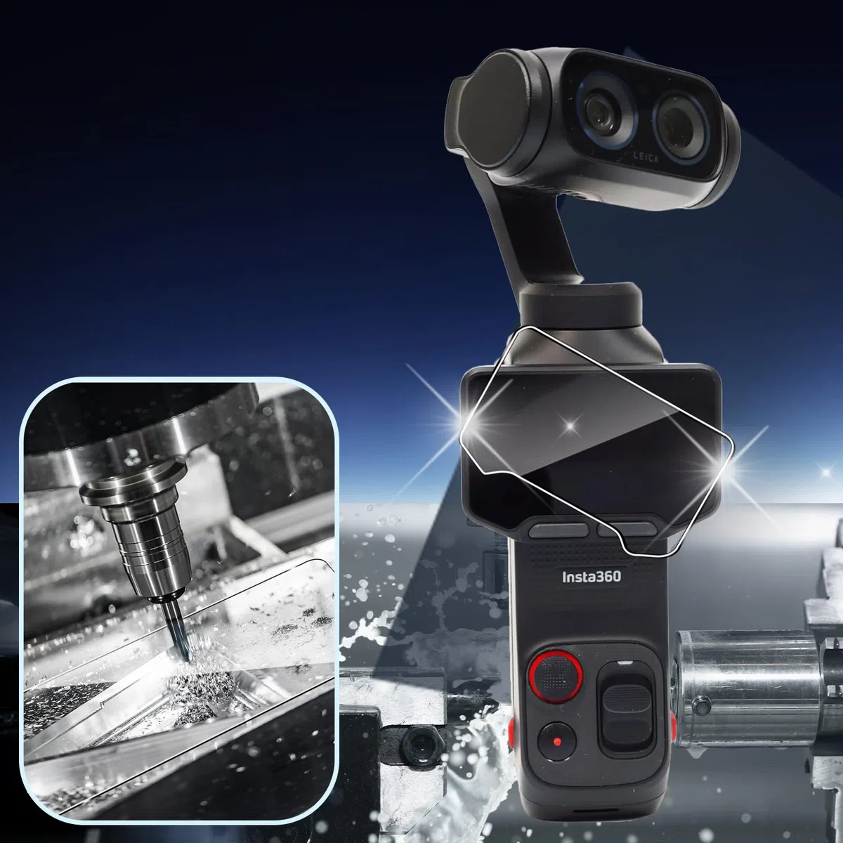 3 Pièces Verre Trempé Compatible avec Insta360 Luna Ultra, Film Protection écran Dureté 9H Glass Anti Rayures Haute Définition Sans Bulles