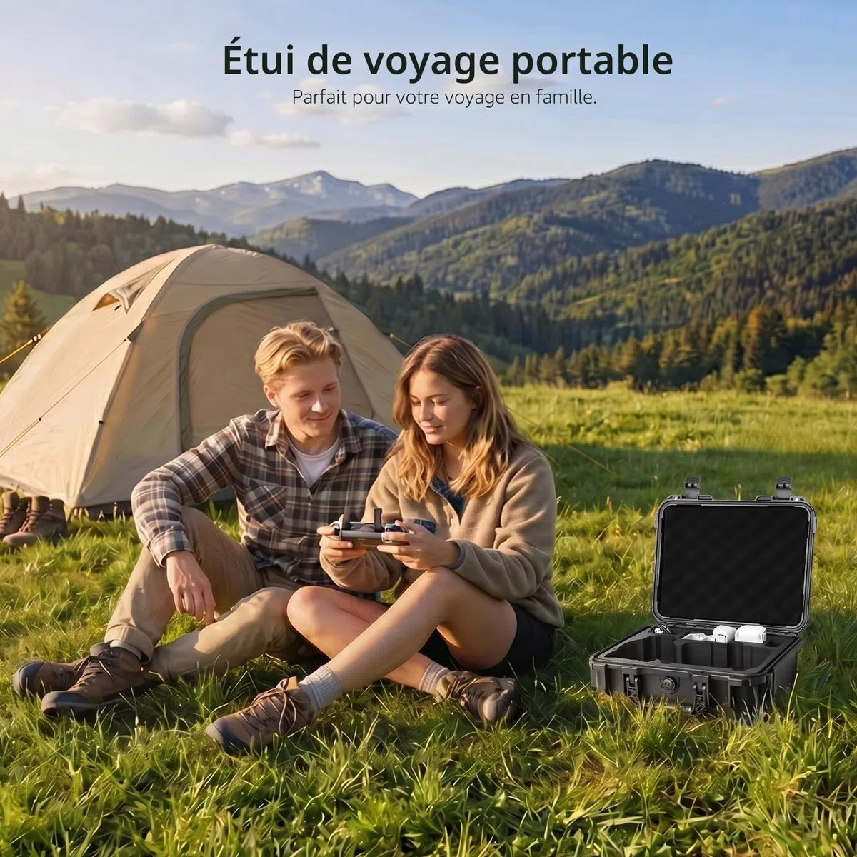 FPVtosky Coque rigide étanche pour Lito X1, Fly More Combo, compatible avec contrôleur RC 2, batterie, hub de chargeur et autres accessoires [étui uniquement]