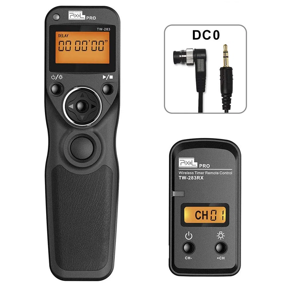 PIXEL TW-283 DC0 Télécommande sans Fil Déclencheur Minuteur Câble de déclenchement pour Nikon D850 D800 D800E D810 D700 D200 D300 D500 D1 D2 D3 D4 D4 D5 N90 F5 F6 F100 F90 D90X Fujifilm S5 Pro S3