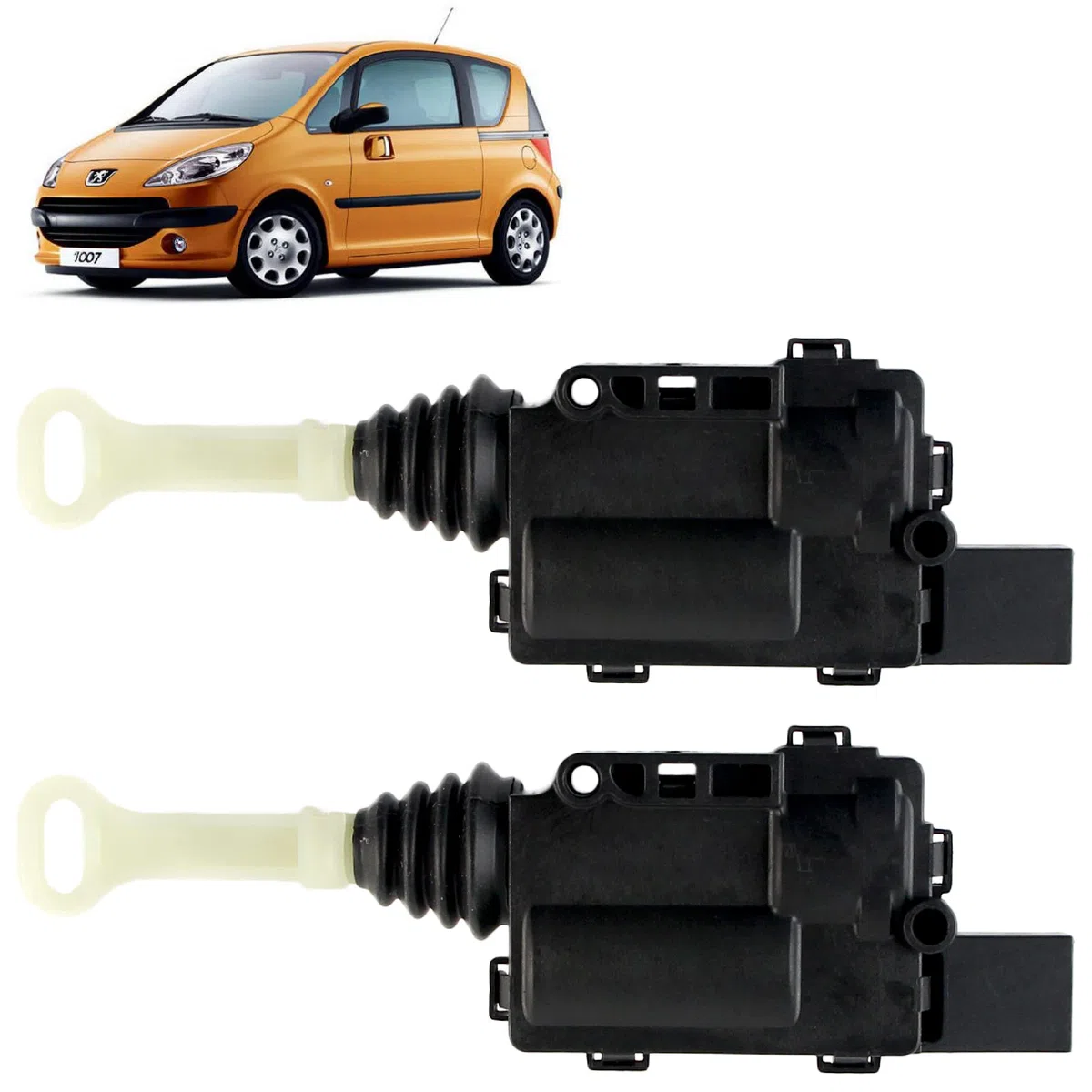 2 actionneurs de porte compatibles pour Peugeot 1007 (2005-2010) Serrures portes coulissantes. AVANT GAUCHE + DROIT | 661536, 9649879580