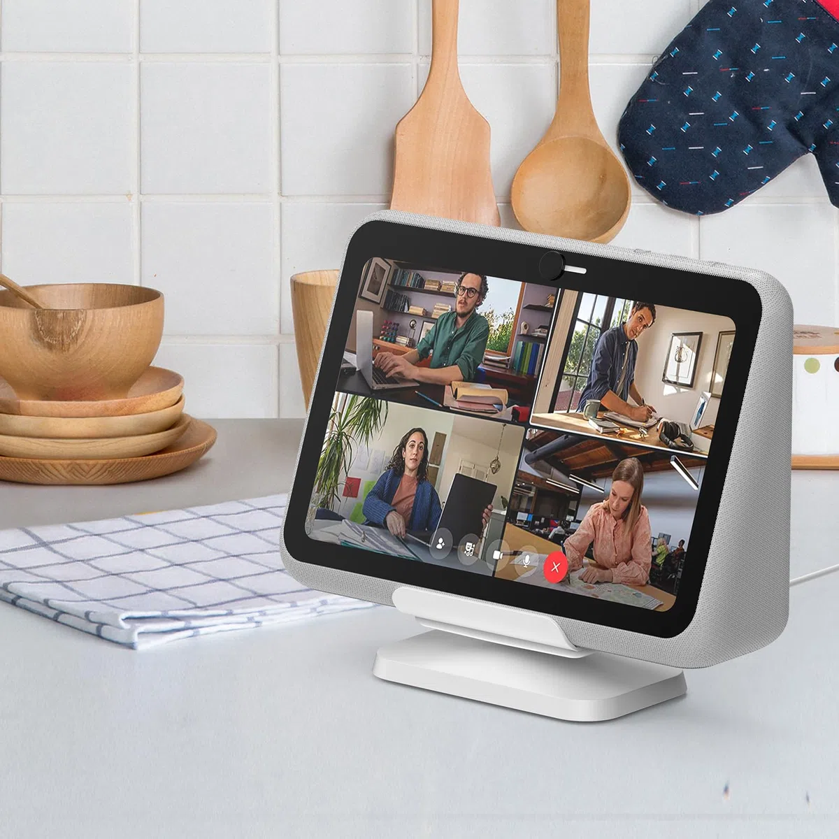 Station d'accueil rotative pour haut-parleur de chargement Portal Go Smart Video Calling Accessoires (Blanc)