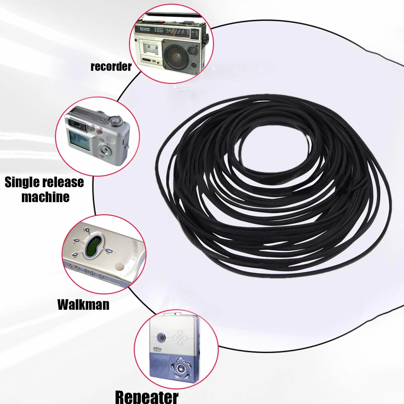 Lot de 30 bandes à cassette - Répéteur de bande magnétophone - Pour machine à coudre - Dispositif de réparation de cassette - Pour appareils électroniques hybrides