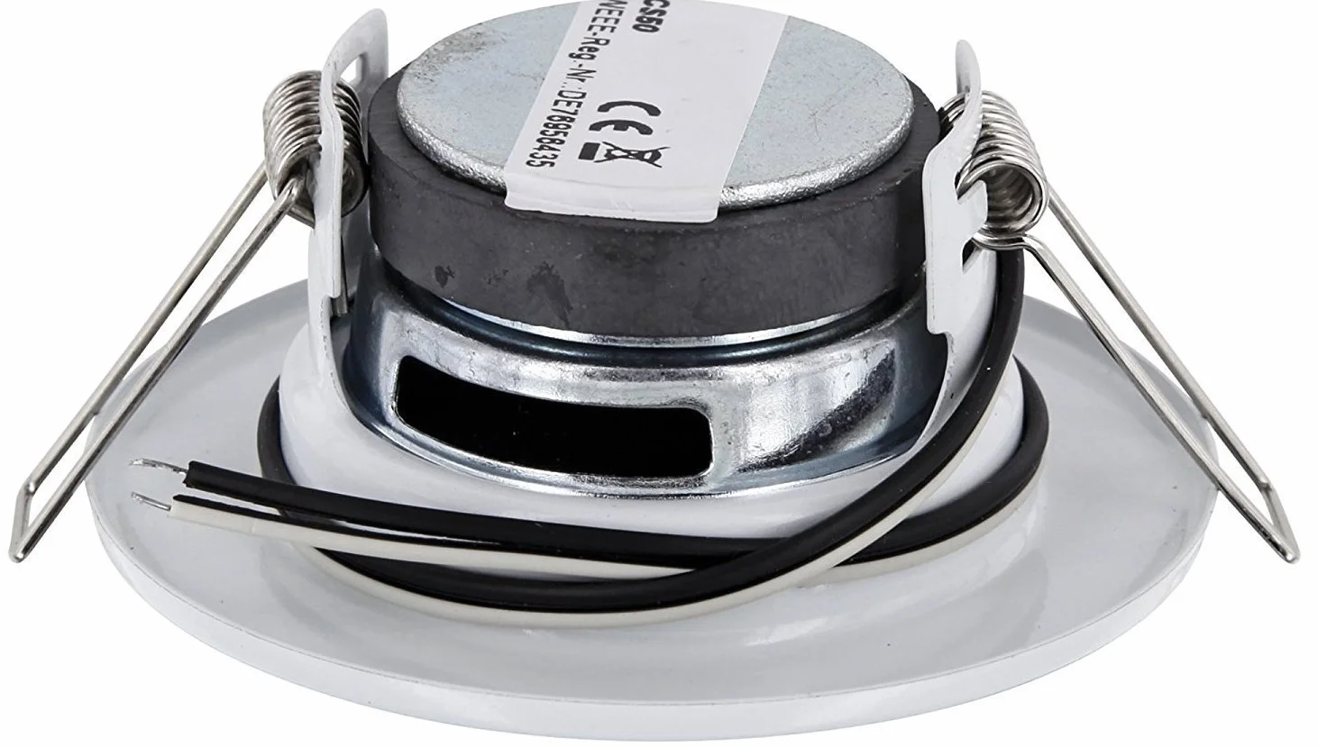 HAVA Lot de 4 haut-parleurs encastrables entièrement en métal, design halogène, 60 mm