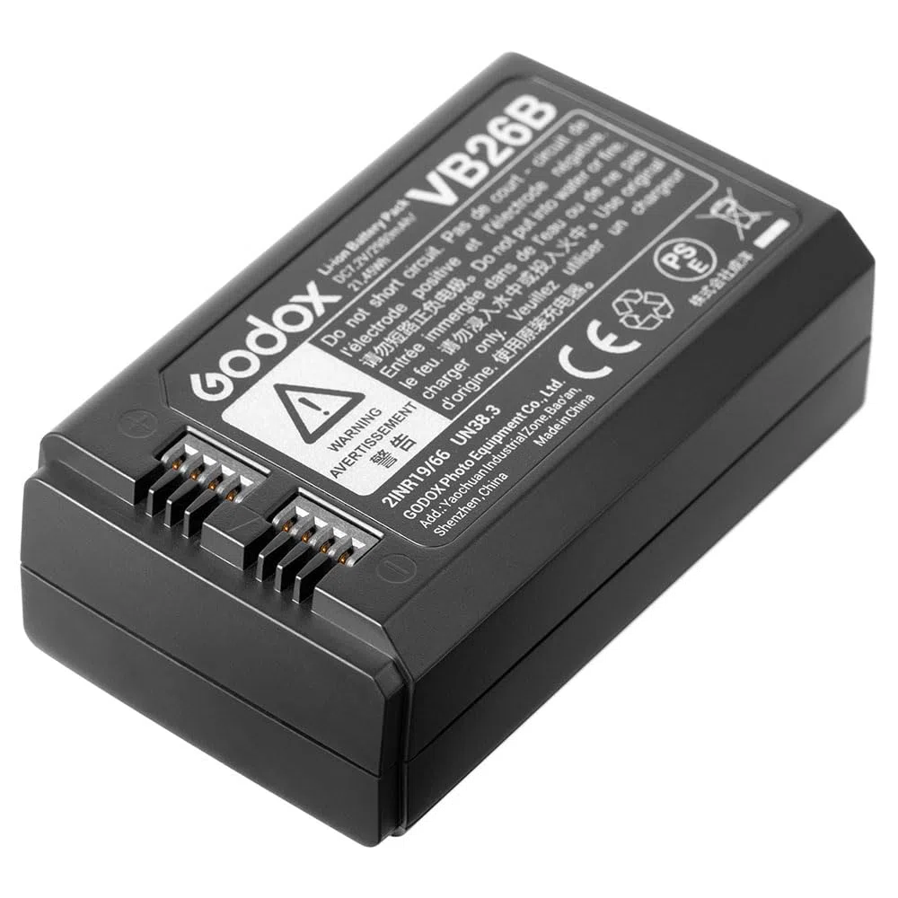 GODOX V1 Batterie VB26 VB26B 7.2V/3000mAh Batterie Lithium-ION pour GODOX V1S V1N V1F V1O V1 Flash V860iii V860iii-S V860III-C V860ii-N V860III-O V860III-F V850iii AD100PRO
