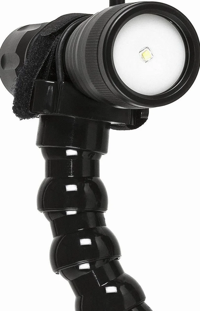 Bras Flexible Embase M8 Femelle avec Support Lampes Plongée sous-Marine Long 45 cm 17 Éléments FLEX-ARM 60033BK