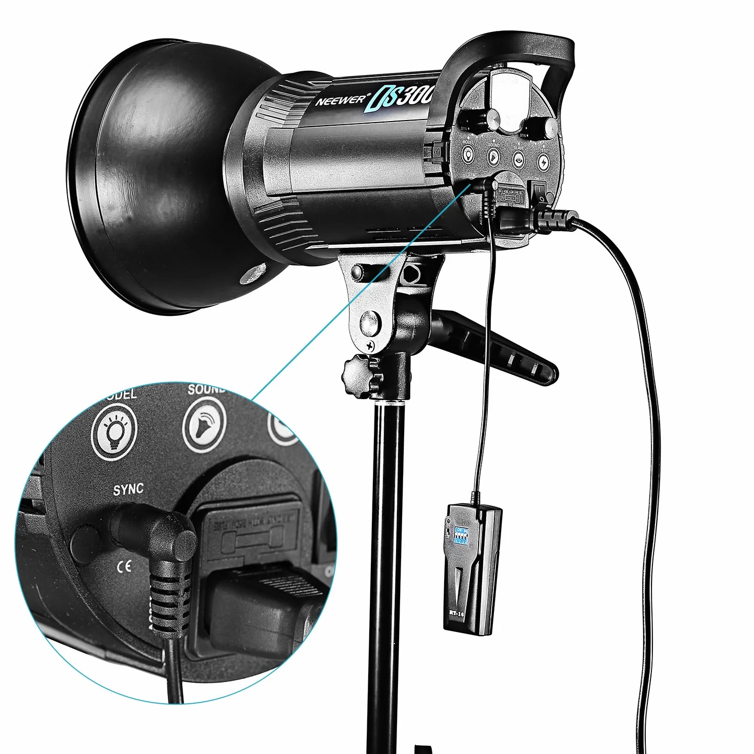 Neewer 16 canaux RT-16 Déclencheur de Flash de Studio sans Fil, Compatible avec Neewer S101-300W, S101-400W, S101-300W PRO, S101-400W PRO et Autres Lumière de Studio