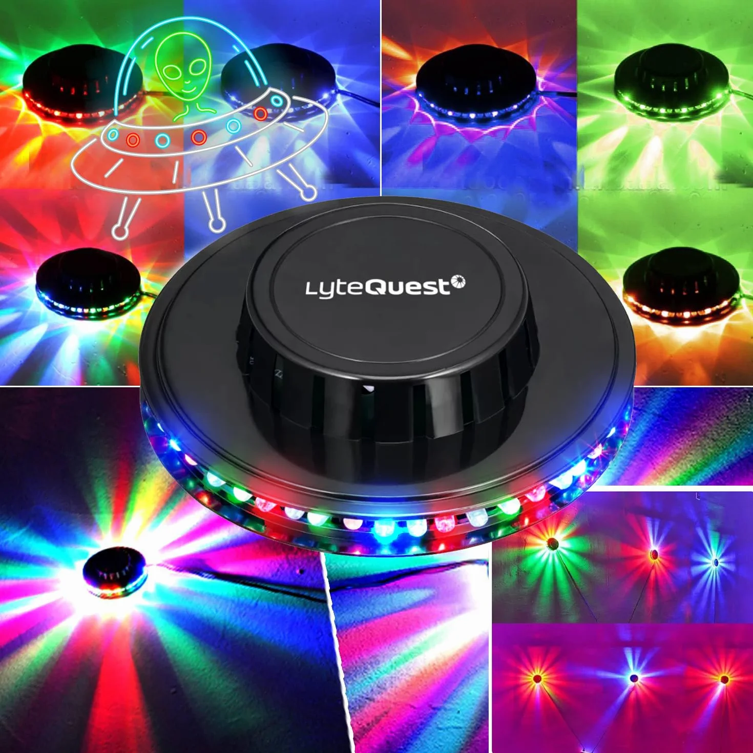 Enceinte Autonome HiFi 200W Ledwood XS200, Effet LED, Buetooth, IPX5, Assistant Vocal, 20W RMS, Batterie 2000mAh, Ovni