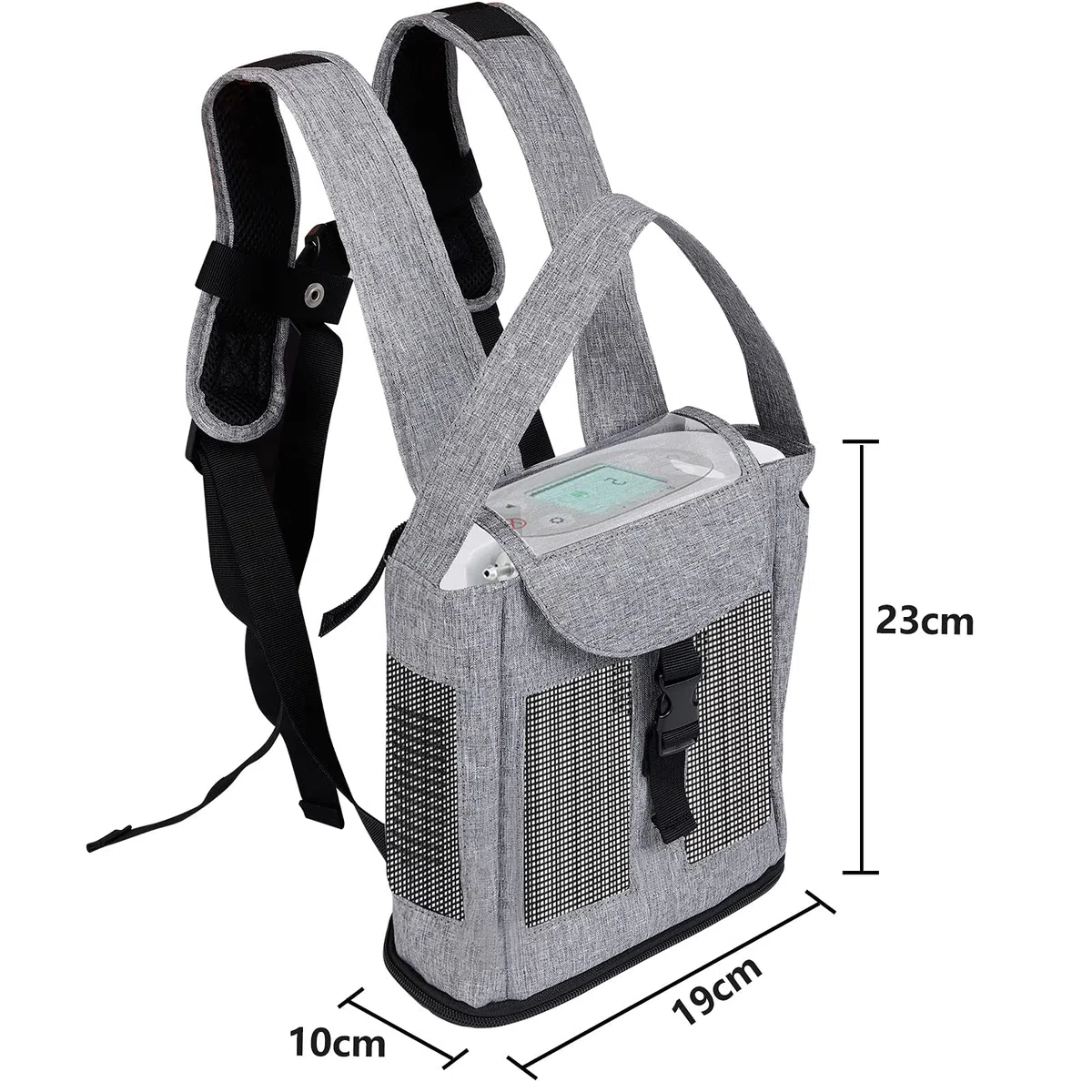 Sac à dos portable de concentrateur d'oxygène de compatible avec Inogen one G3 G5,Rove 6,sac en filet de transport de machine à oxygène ultra-léger pour les voyages en plein(Sac Seulement)