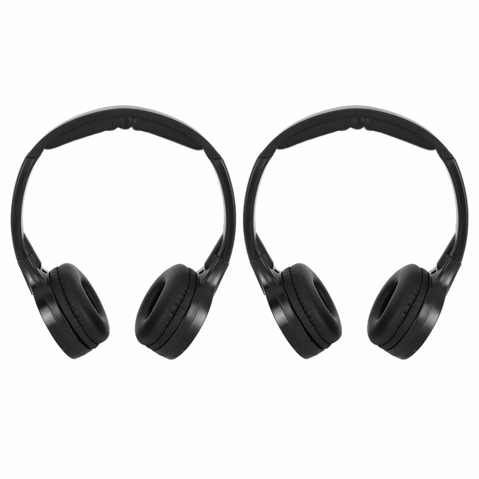 Casque stéréo Infrarouge sans Fil 2 canaux pour lecteurs DVD d'appui-tête de Voiture – Pliable, léger, arrêt Automatique, Design Ergonomique