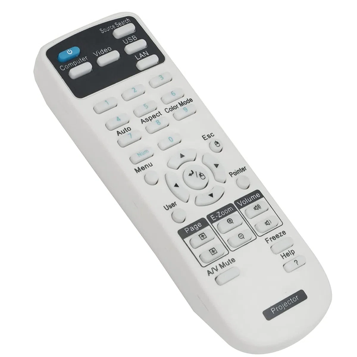 AULCMEET 1547200 Télécommande Rechange pour Epson Projectors EB-435W EB-430 EB-475Wi EB-470 EB-536Wi EB-530 EB-525W EB-425W EB-420 EB-485Wi EB-480i EB-965 EB-940 EB-955W EB-98 EB-535W EB-520