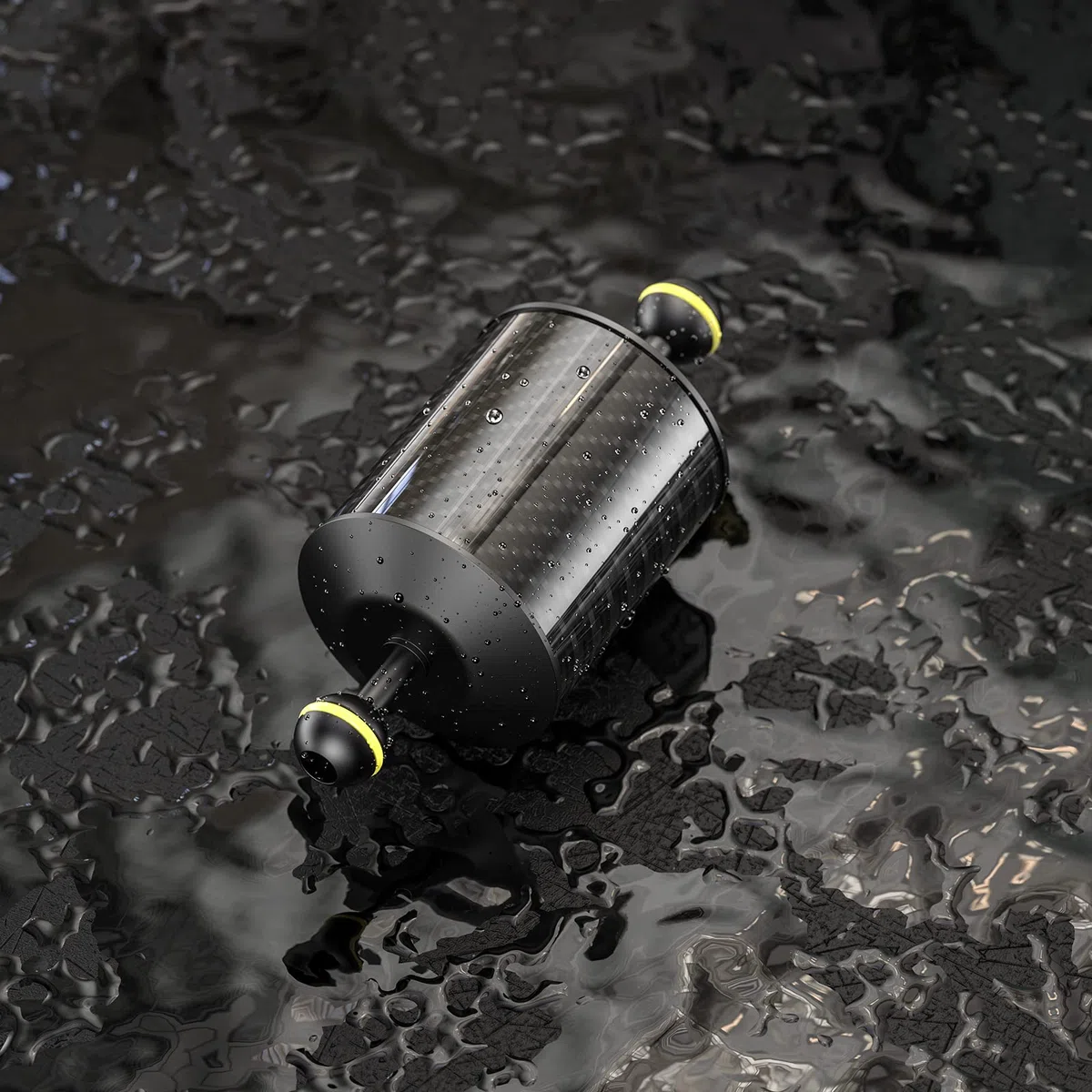 Sea frogs D80 mm,7 pouces/178 mm Bras Flottant en Carbone de pour système de flottabilité en plongée, adapté au Plateau vidéo et au Stroboscope