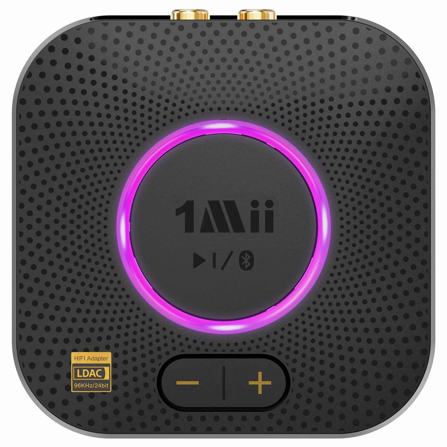 1Mii B06S+ LDAC Recepteur Bluetooth 5.3 Haute Résolution Stéréo à Domicile | Adaptateur Audio pour Musique sans Fil Hi‑Fi avec aptX HD/Faible Latence, Récepteur de Contrôle du Volume Longue Portée