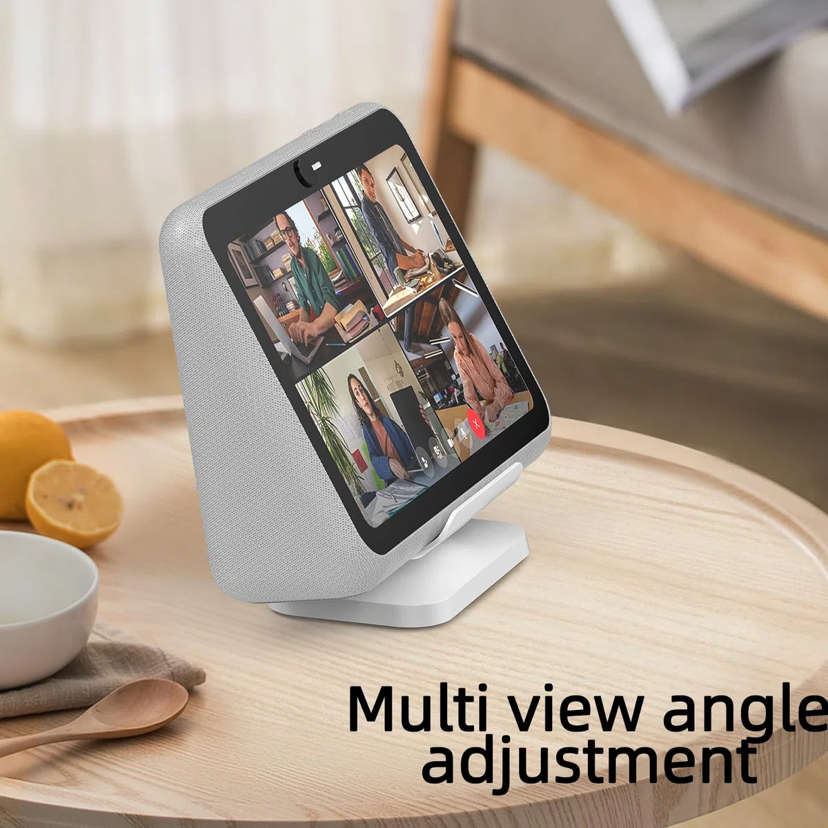 Station d'accueil rotative pour haut-parleur de chargement Portal Go Smart Video Calling Accessoires (Blanc)