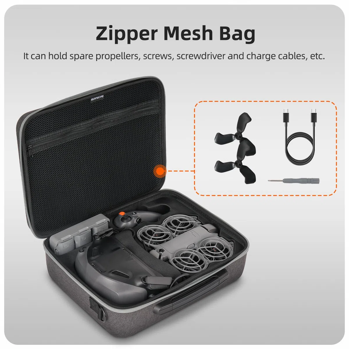 Sac de Protection pour DJI Neo 2 Bundle Motion Fly More Etui de Transport pour Drone Sac à Bandoulière Housse Portable Boîtier de Rangement